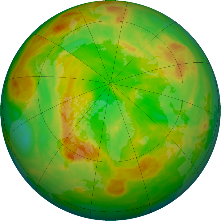 Arctic ozone map for 29 May 2002